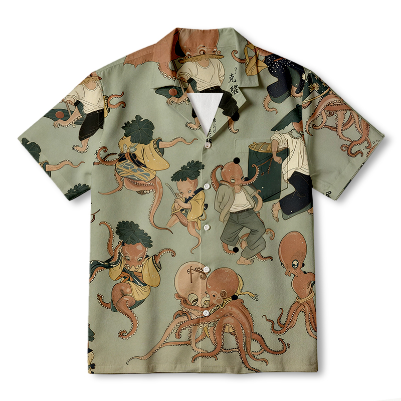 Tokyocanvas Octopus Games Hawaiian Shirt