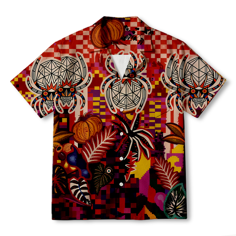Tokyocanvas Spiders In The Rainforest Hawaiian Shirt