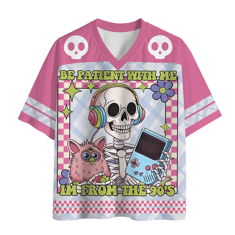 Tokyocanvas Please Be Patient Skull Meme Mesh Jersey