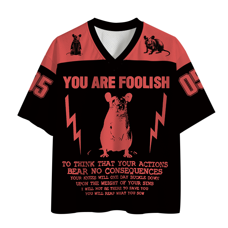 Tokyocanvas You Are Foolish Rat Meme Mesh Jersey
