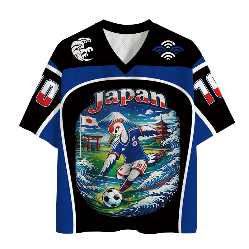 Tokyocanvas Japan Crane Soccer Mesh Jersey