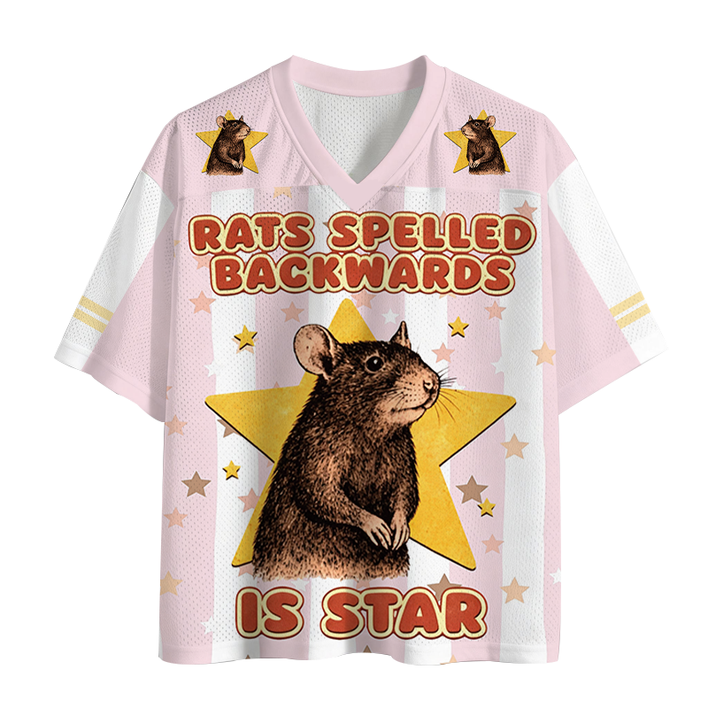 Tokyocanvas Rats Spelled Backwards Is Star Mesh Jersey