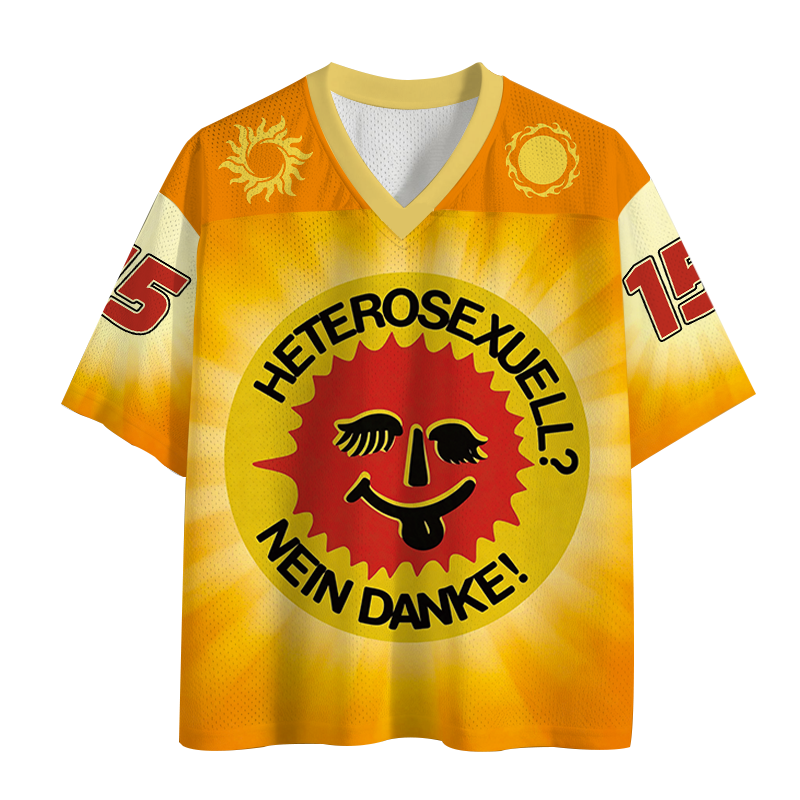 Tokyocanvas Heterosexuell Nein Danke Retro Pride Mesh Jersey