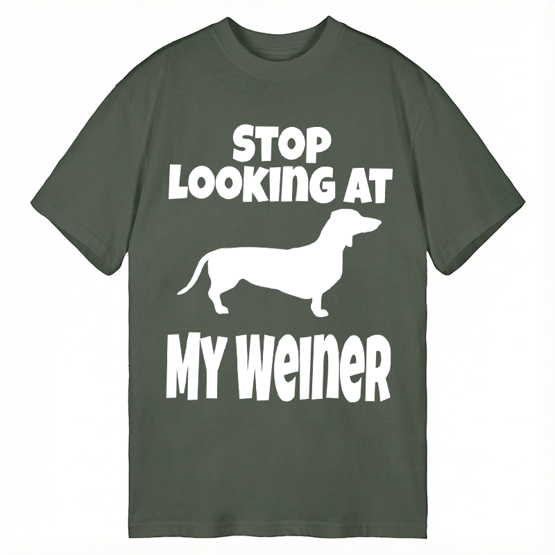 Tokyocanvas Stop Looking At My Weiner Classic T-Shirt