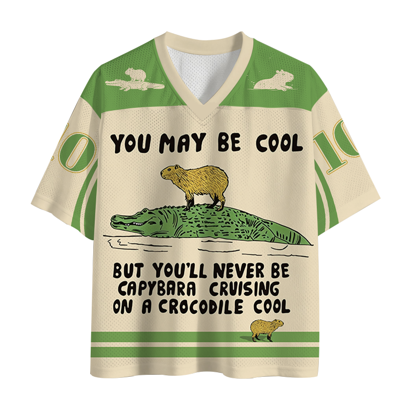 Tokyocanvas Cool Capybara Funny Mesh Jersey