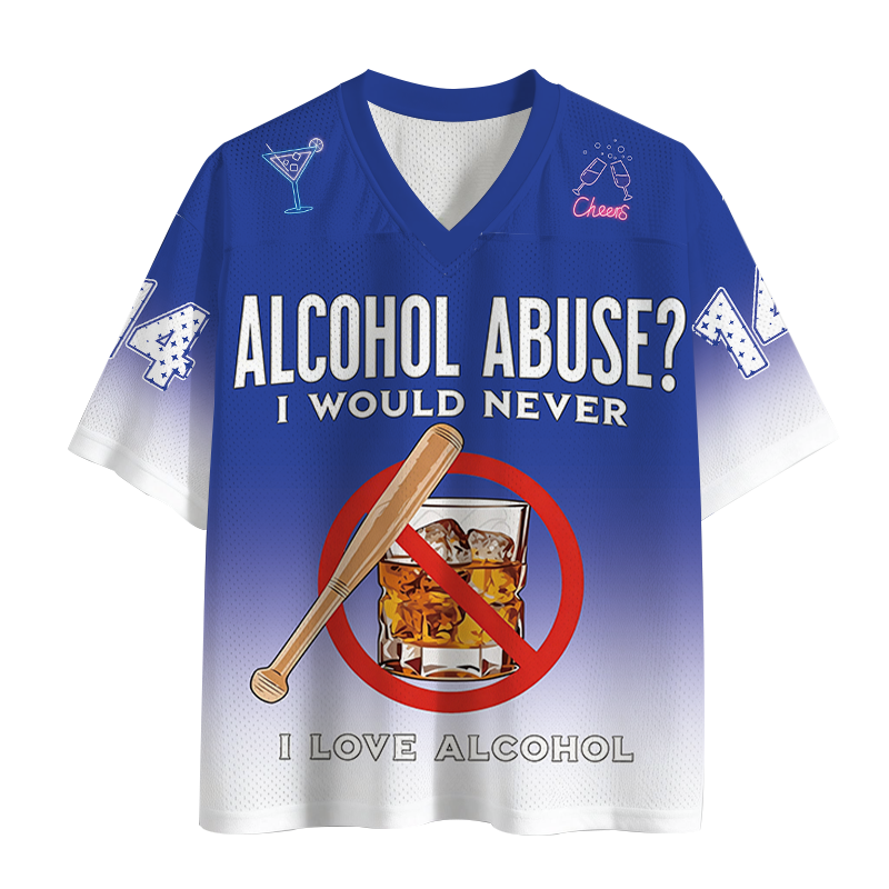 Tokyocanvas Alcohol Abuser Funny Mesh Jersey