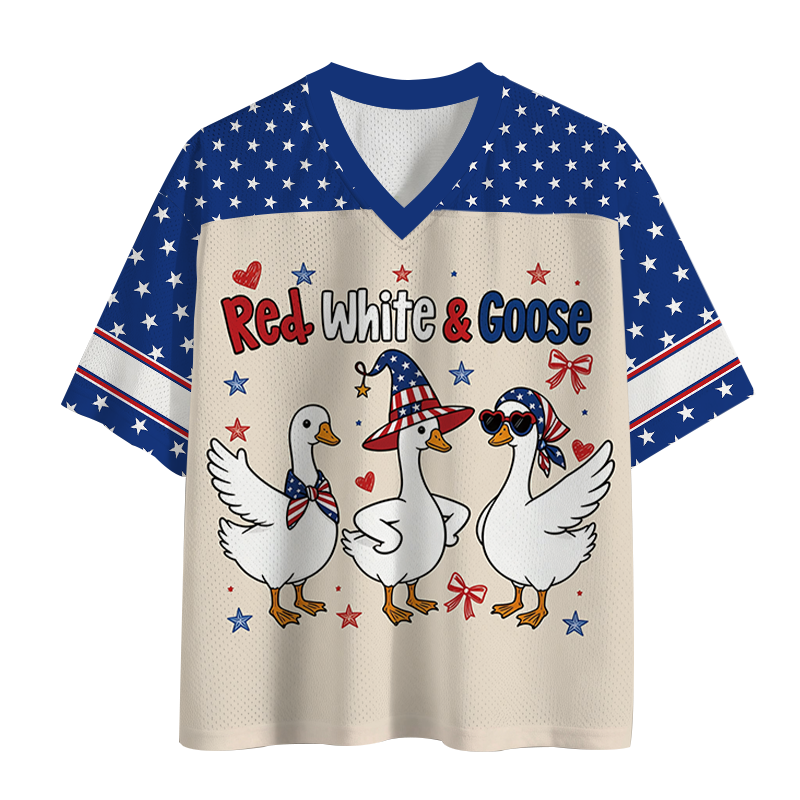 Tokyocanvas Red White & Goose Mesh Jersey