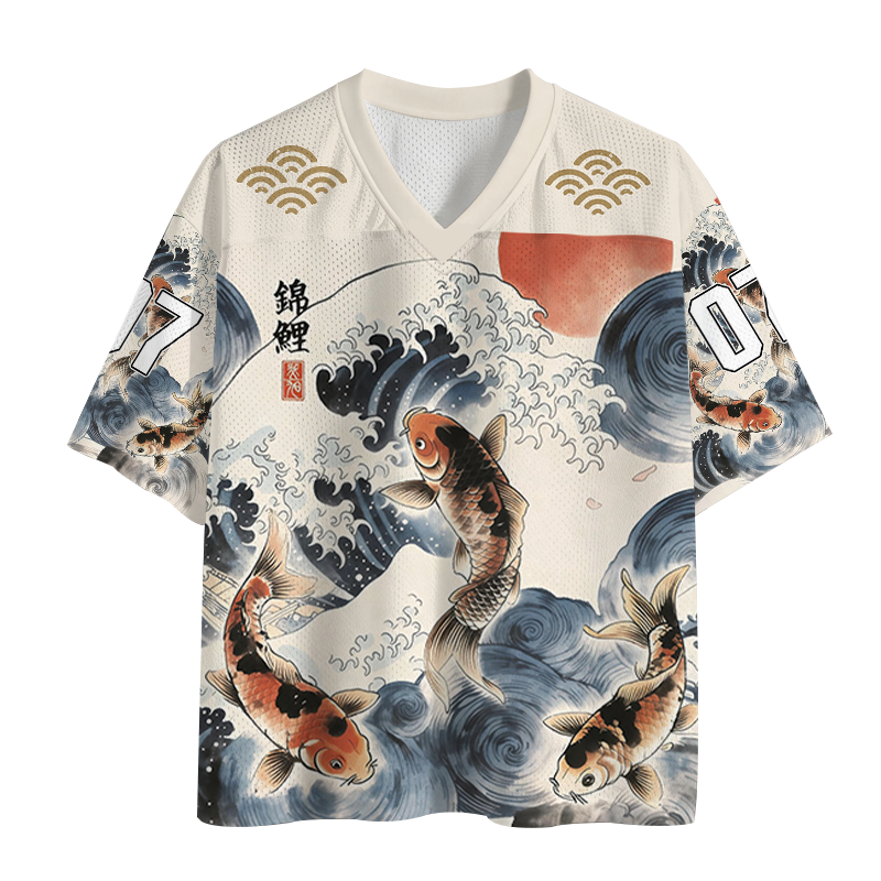 Tokyocanvas The Koi Wave Mesh Jersey