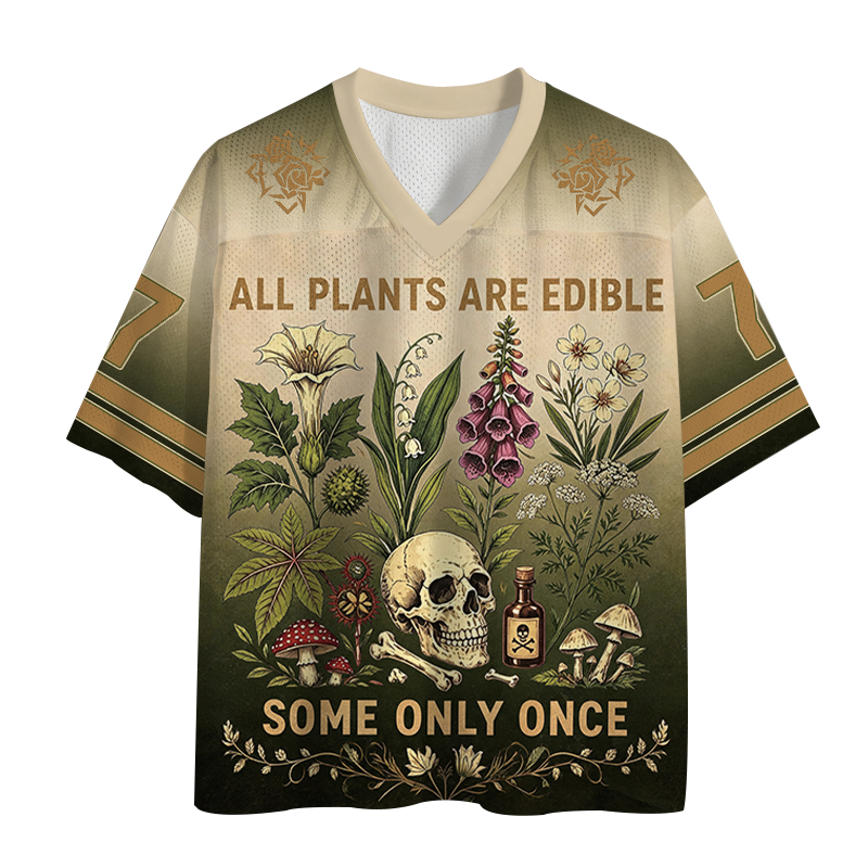 Tokyocanvas Edible Plants Some Only Once Joke Mesh Jersey