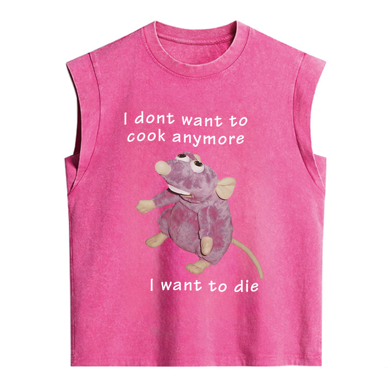 Tokyocanvas I Don't Want To Cook Anymore Sleeveless Tank