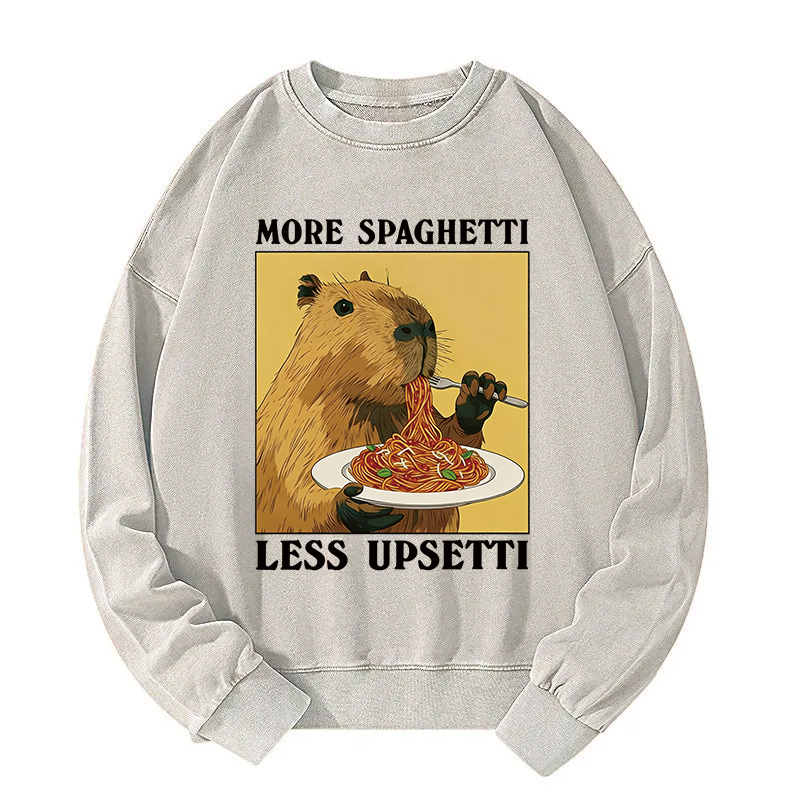 Tokyocanvas Capybara Eating Washed Sweatshirt