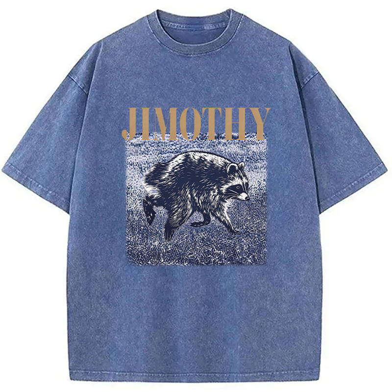 Tokyocanvas Vintage Jimothy Raccoon Washed T-Shirt
