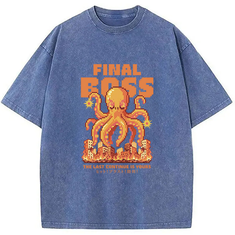 Tokyocanvas Final Boss Game Washed T-Shirt
