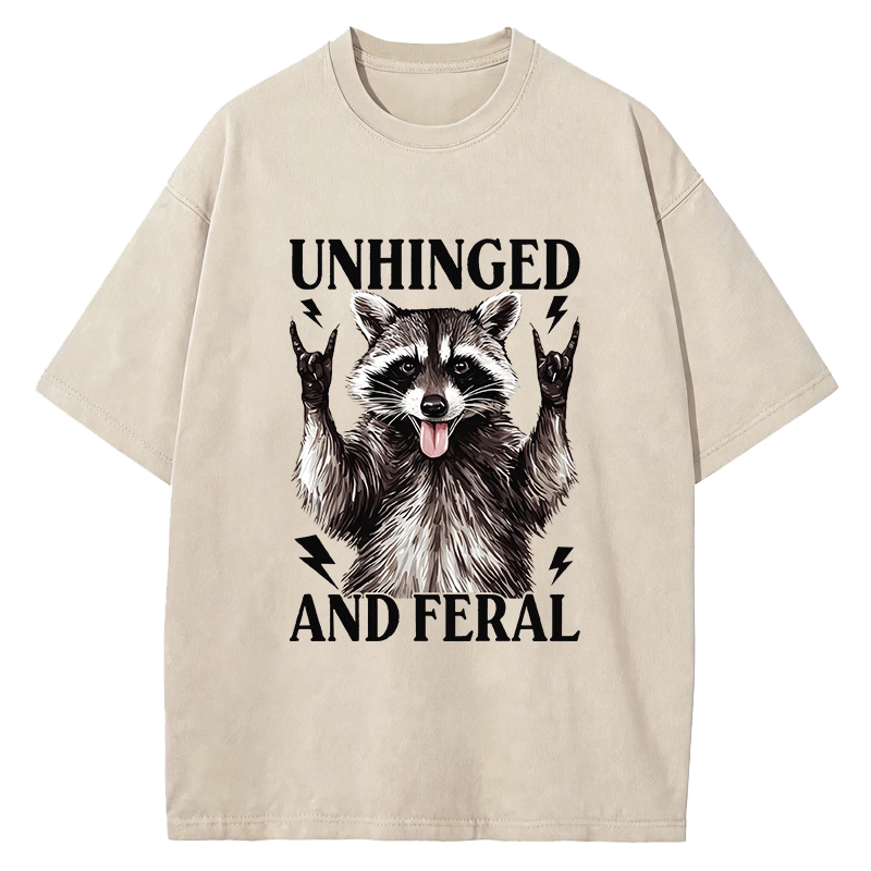 Tokyocanvas Unhinged and Feral Racoon Washed T-Shirt