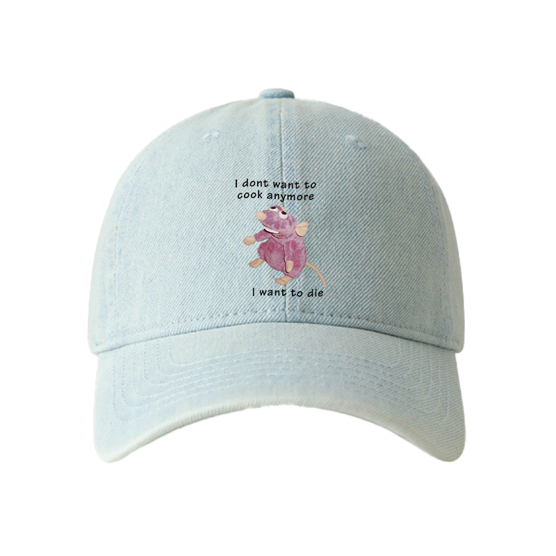Tokyocanvas I Don't Want To Cook Anymore Denim Cap