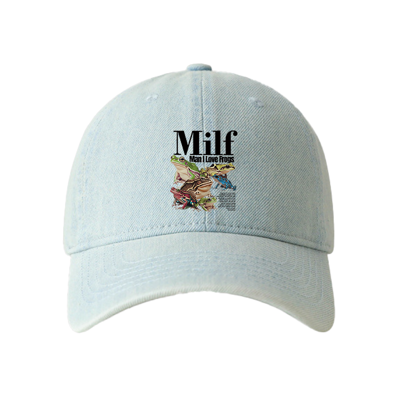 Tokyocanvas Man I Love Frogs Meme Denim Cap