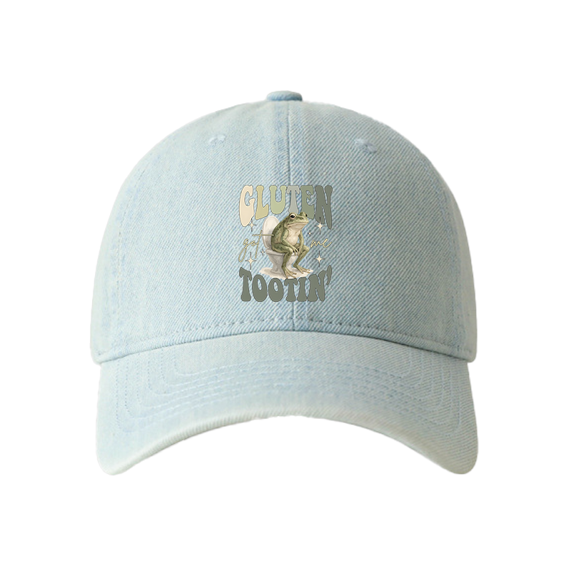 Tokyocanvas Funny Gluten Frog Meme Denim Cap