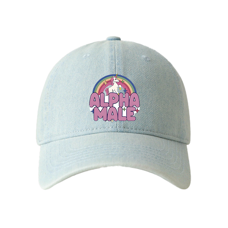 Tokyocanvas Rainbow Unicorn Alpha Male Denim Cap