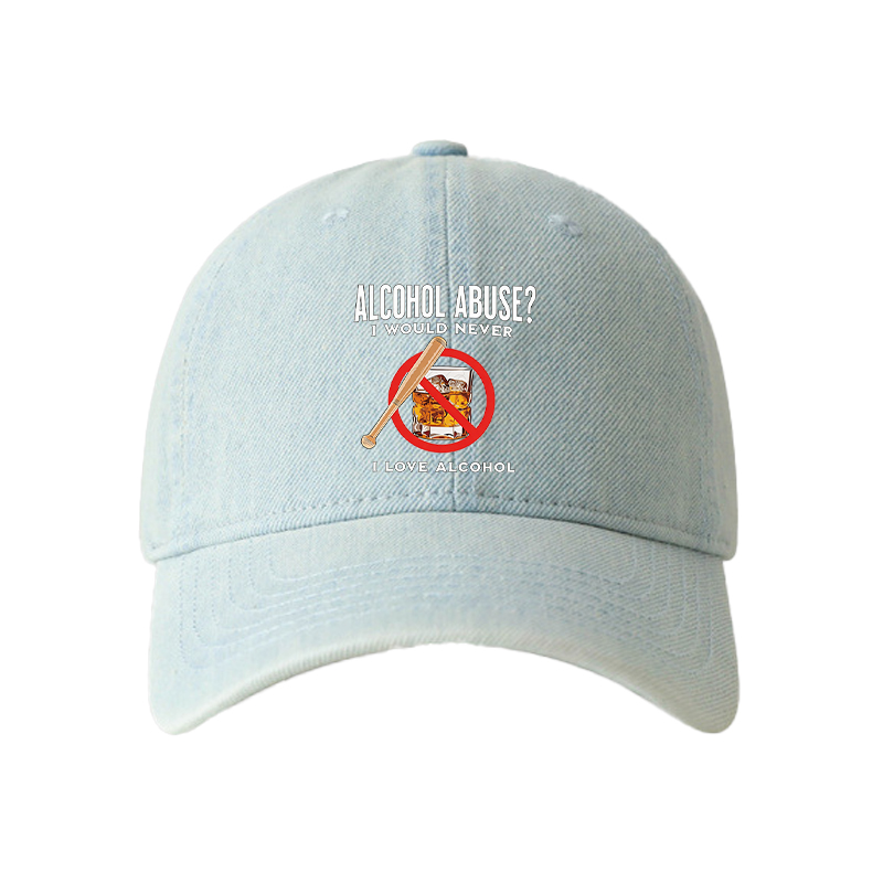 Tokyocanvas Alcohol Abuser Funny Denim Cap