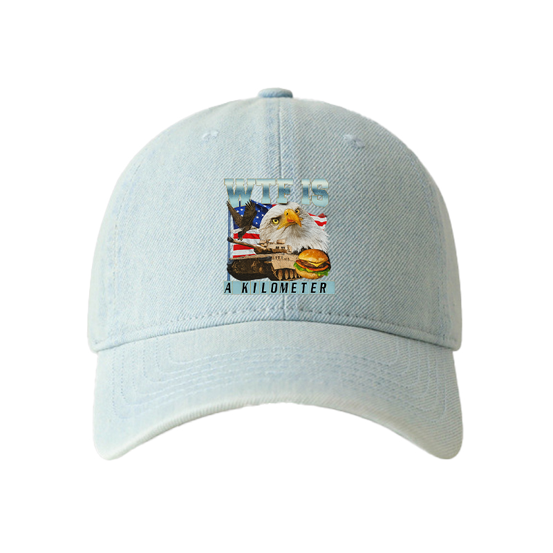 Tokyocanvas WTF Is A Kilometer Meme Denim Cap