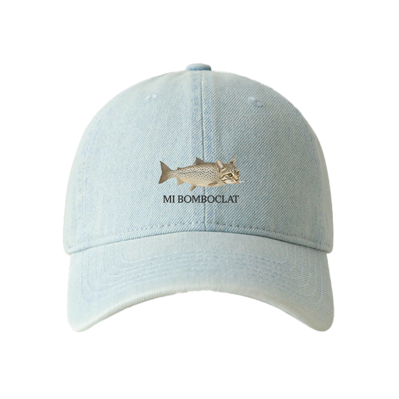 Tokyocanvas Bomboclat Fish Cat Meme Denim Cap