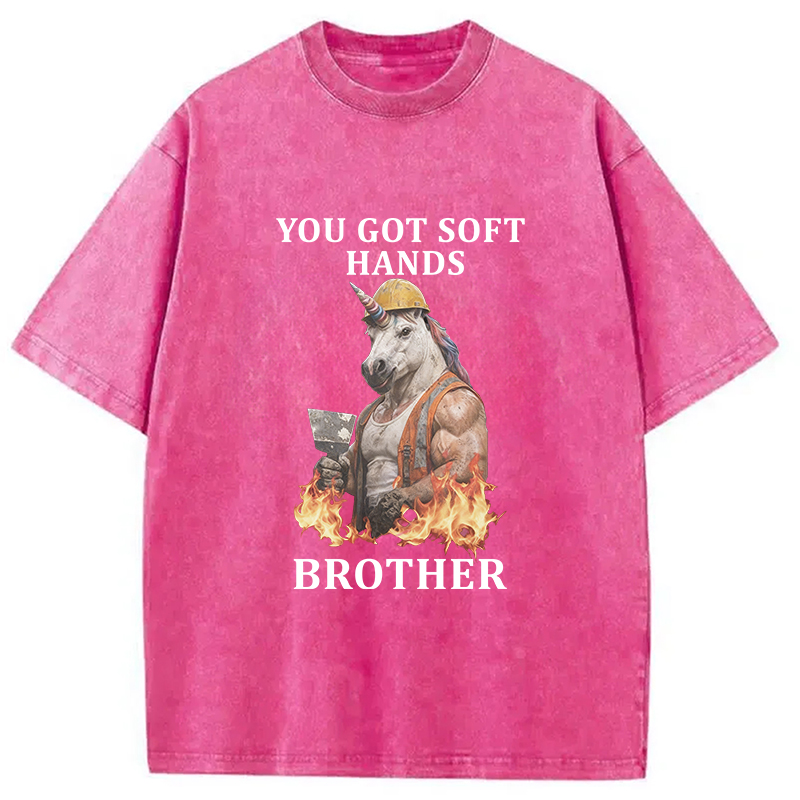 Tokyocanvas You Got Soft Hands Brother Washed T-Shirt