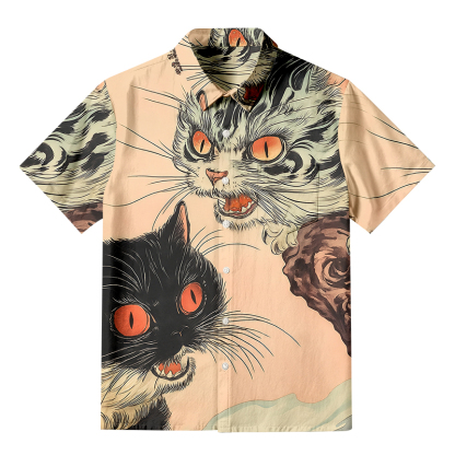 Tokyocanvas Ghost Cat Riot Button-up Shirt