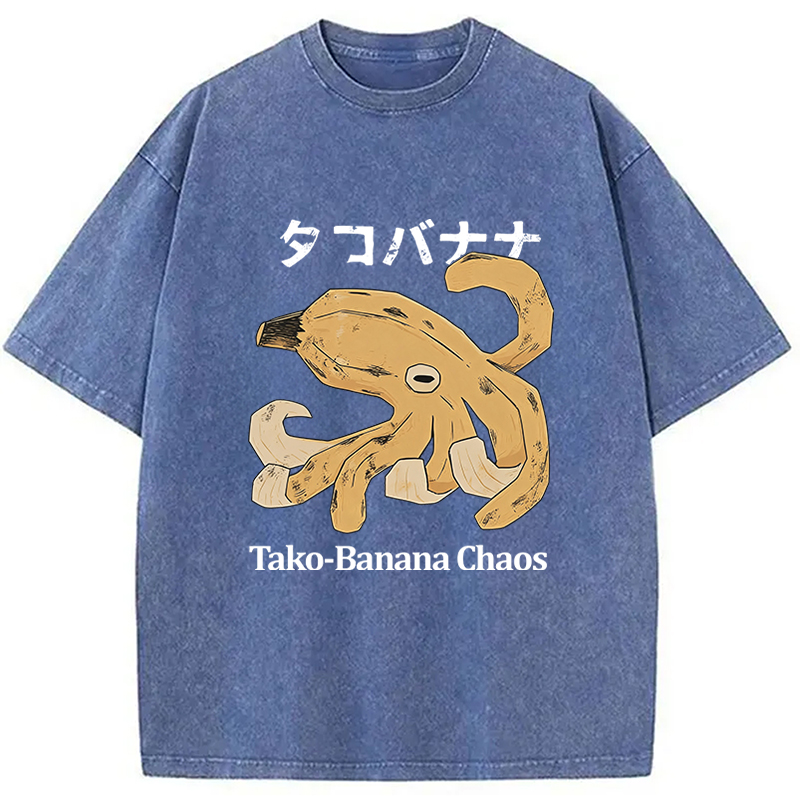 Tokyocanvas Tako‑Banana Chaos Washed T-Shirt