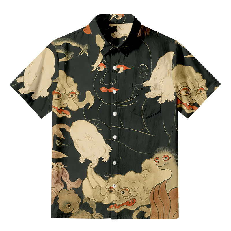 Tokyocanvas Yokai Encyclopedia Button-up Shirt