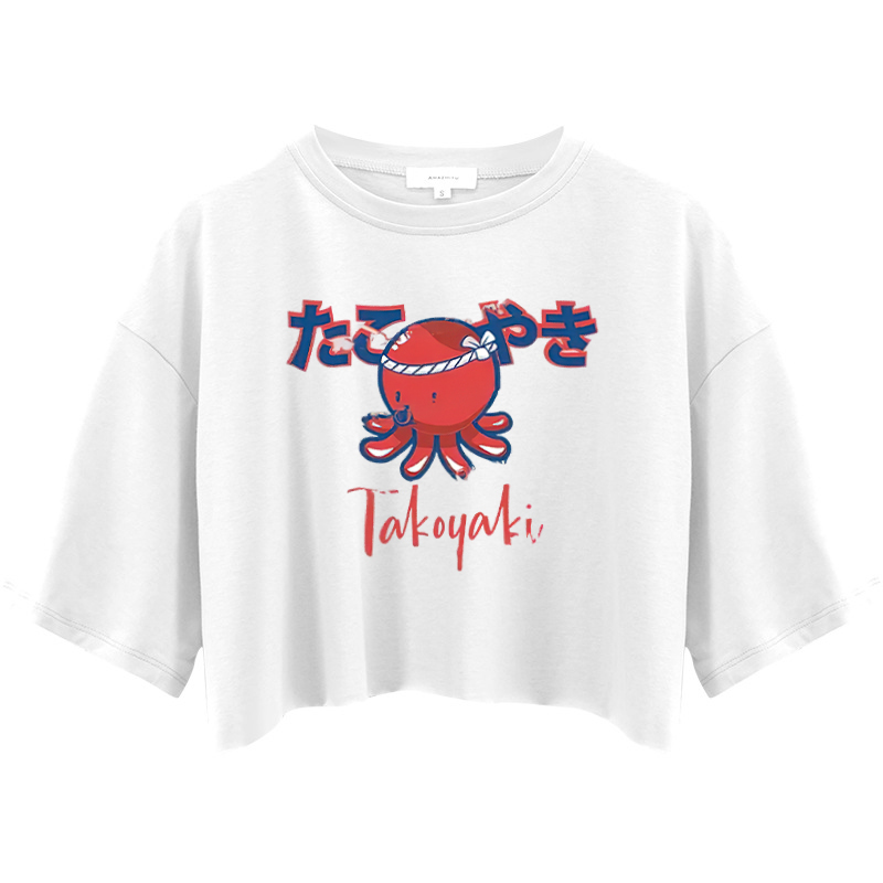 Tokyocanvas Japanese Traditional Takoyaki Crop Top