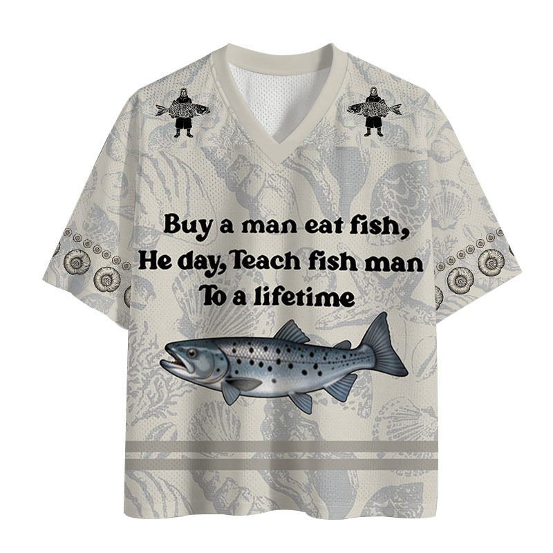 Tokyocanvas Buy A Man Eat Fsh Mesh Jersey