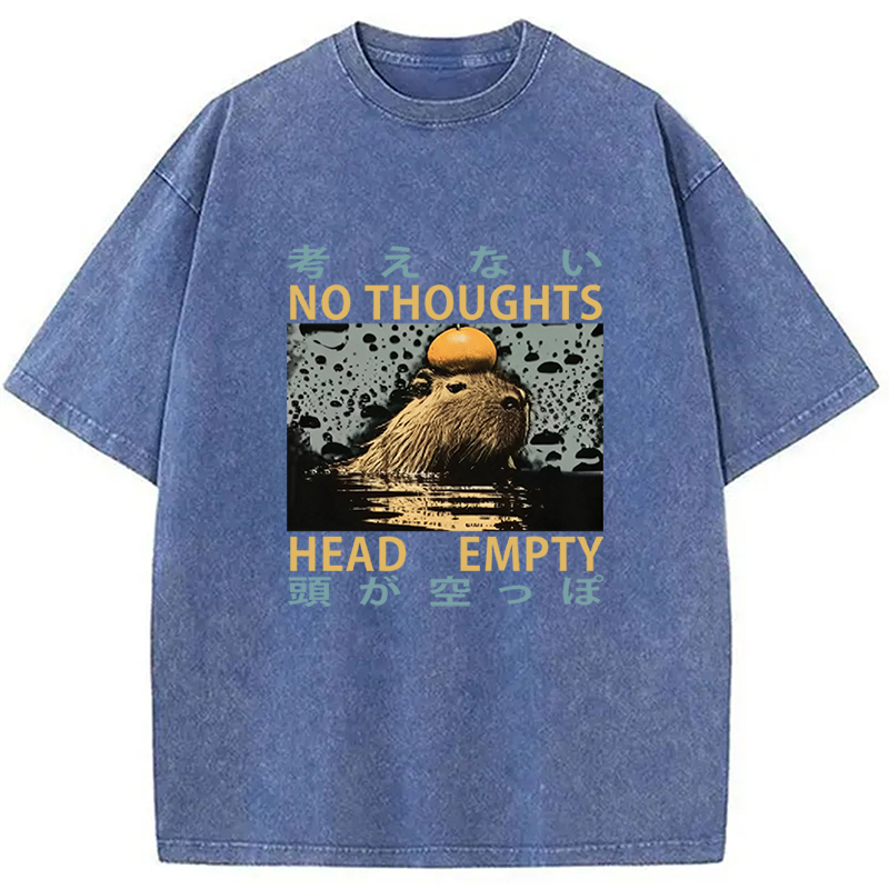 Tokyocanvas No Thoughts Head Empty Washed T-Shirt