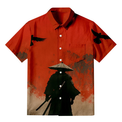 Tokyocanvas Blood Night Samurai Button-up Shirt