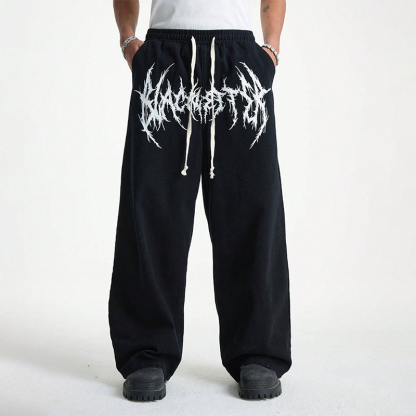 Tokyocanvas Lightning Pattern Sweatpants