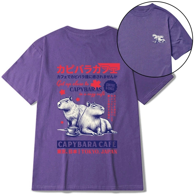 Tokyocanvas Tokyo Japan Capybara Cafe Front Back Classic T-Shirt