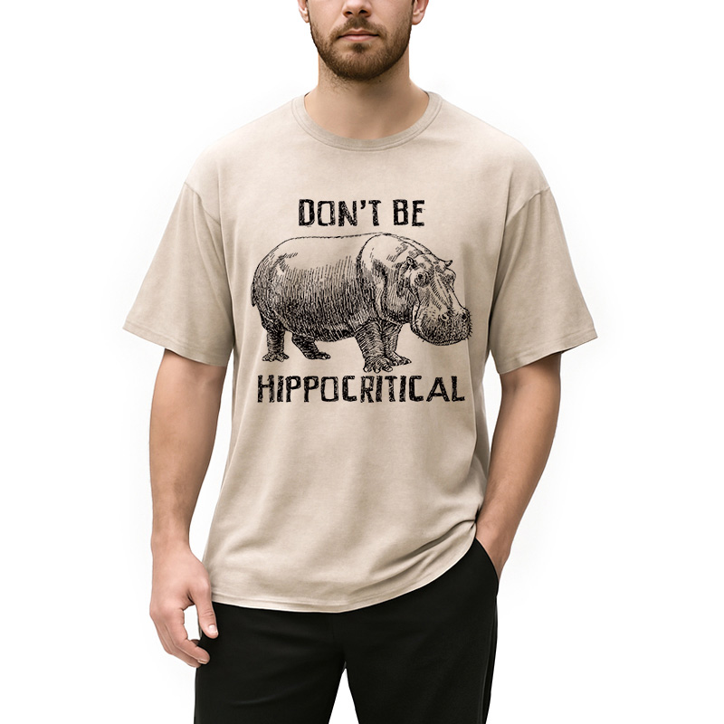 Tokyocanvas Don't be Hippocritical Washed T-Shirt
