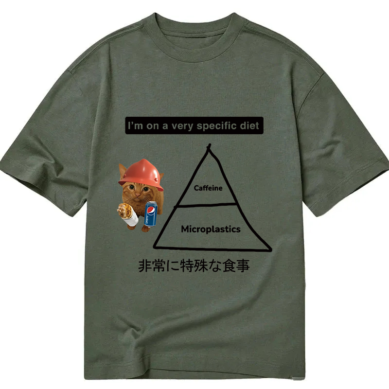 Tokyocanvas A Very Specific Diet Cat Meme Classic T-Shirt