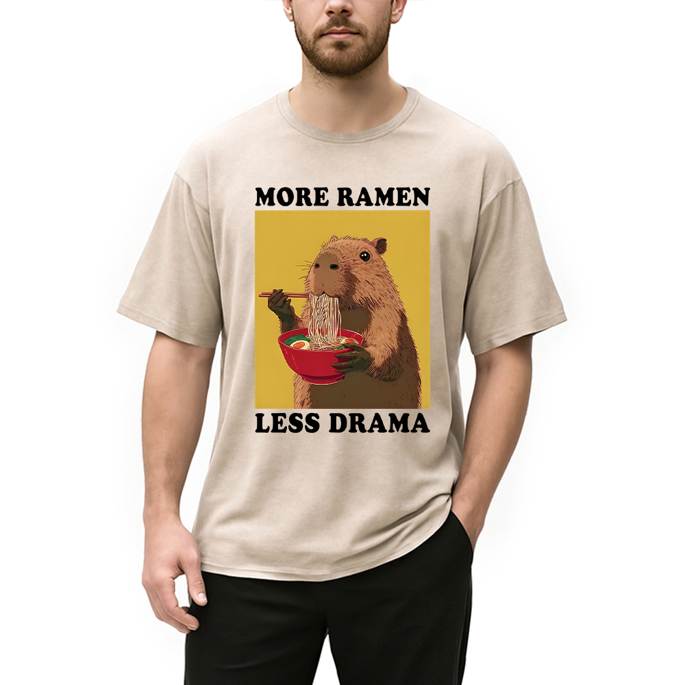 Tokyocanvas Noodles Over Drama Washed T-Shirt