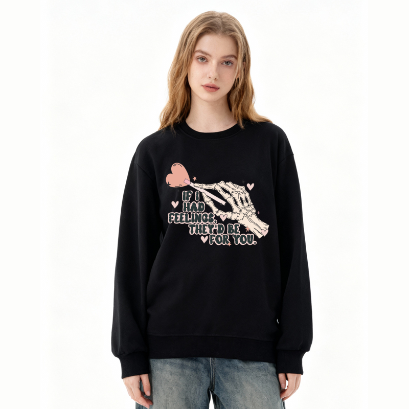 Tokyocanvas Skeleton Valentines Day Classic Sweatshirt