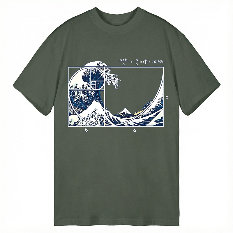 Tokyocanvas The Great Fibonacci Wave Classic T-Shirt