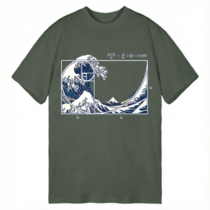 Tokyocanvas The Great Fibonacci Wave Classic T-Shirt