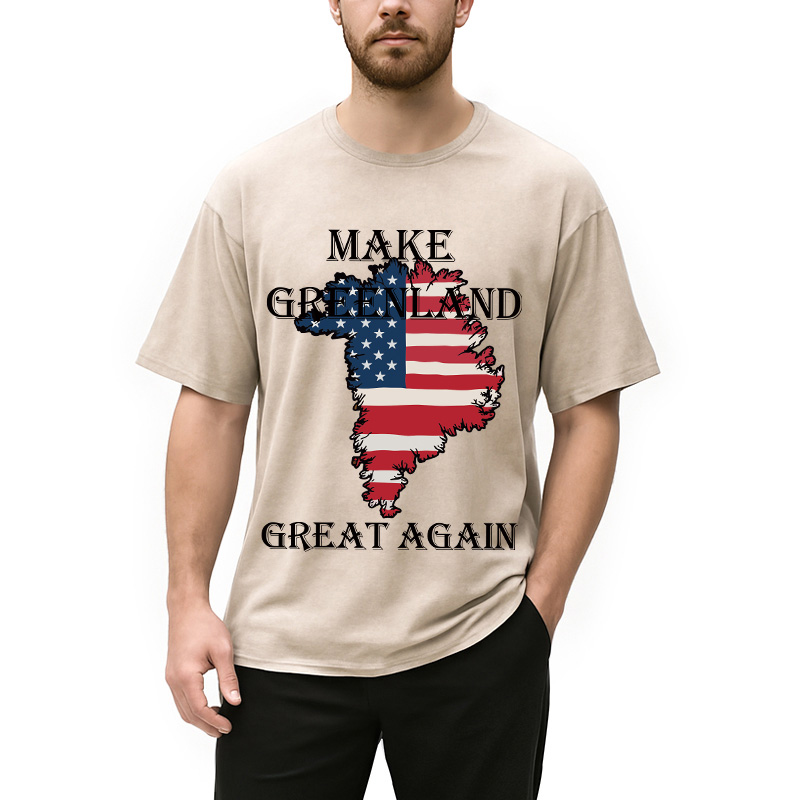 Tokyocanvas Make Greenland Great Again Washed T-Shirt