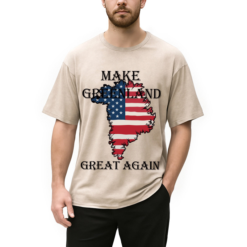 Tokyocanvas Make Greenland Great Again Washed T-Shirt