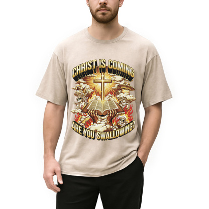 Tokyocanvas Christ Is Coming Are You Swallowing Washed T-Shirt