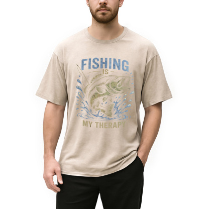 Tokyocanvas Funny Fisherman Washed T-Shirt