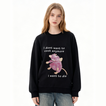 Tokyocanvas I Don't Want To Cook Anymore Classic Sweatshirt