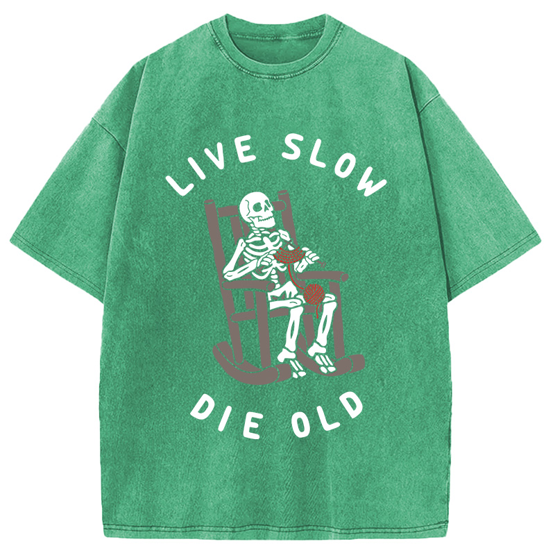 Tokyocanvas Live Slow Die Old Washed T-Shirt