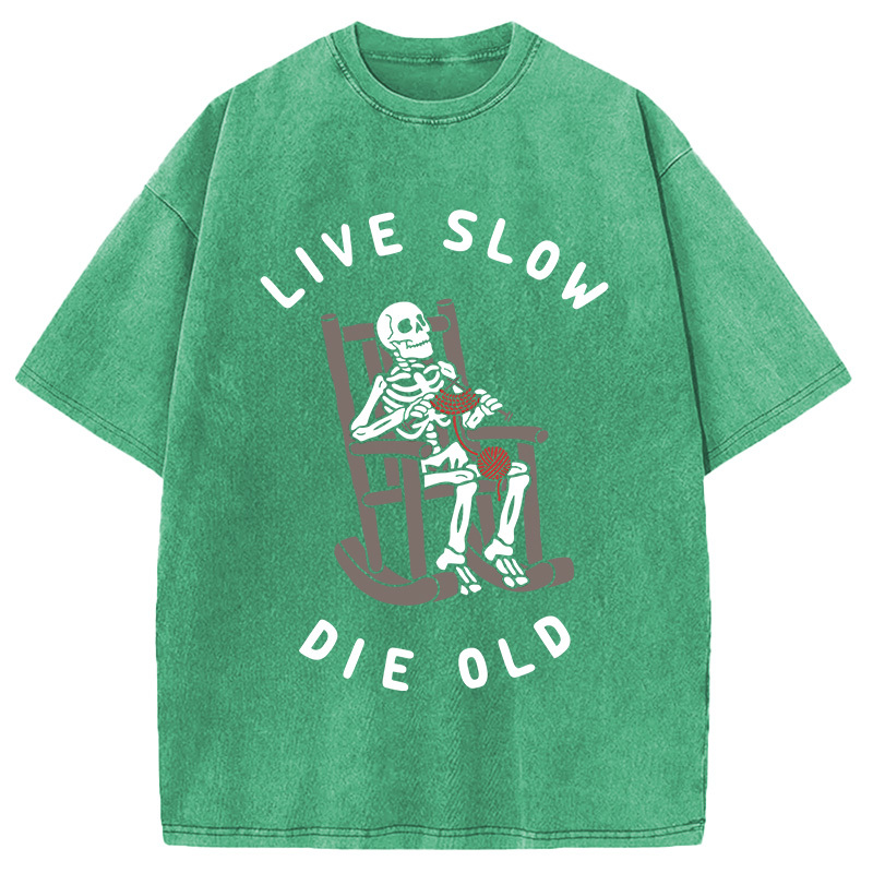 Tokyocanvas Live Slow Die Old Washed T-Shirt