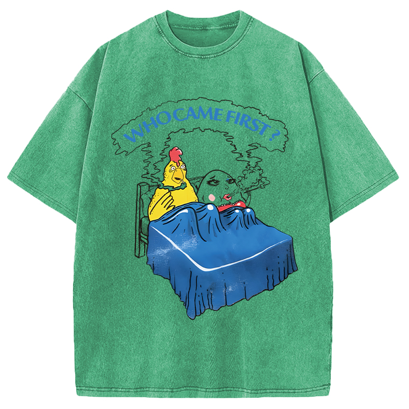 Tokyocanvas Who Came First Washed T-Shirt