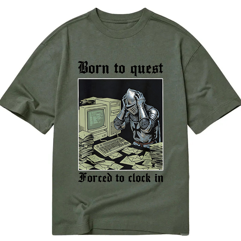 Tokyocanvas Born to Quest Forced to Clock Classic T-Shirt
